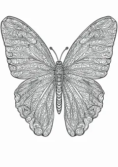 蝶の模様画（大人向け）