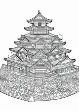 広島城の塗り絵