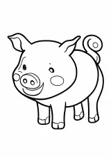 数字ぬりえ・ぶた(脳トレ)