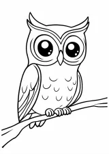 ふくろうの塗り絵