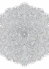 幾何学マンダラの塗り絵（大人向け）