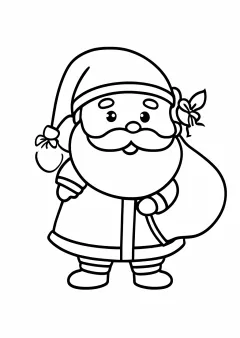 クリスマス・サンタさんの塗り絵