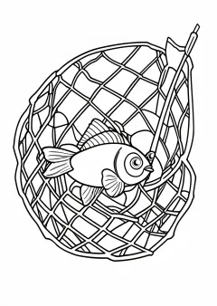 金魚すくいの塗り絵（夏祭り・夏休み）