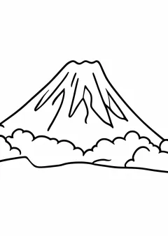 富士山の塗り絵