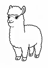 アルパカの塗り絵