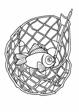金魚すくいの塗り絵（夏祭り・夏休み）