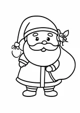 クリスマス・サンタさんの塗り絵