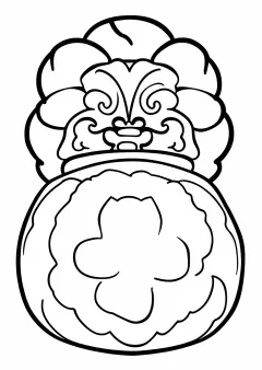 鏡餅の塗り絵
