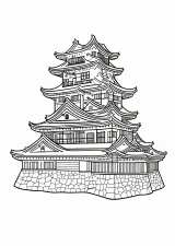 出雲城の塗り絵