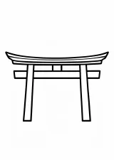 初詣の塗り絵