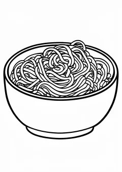 年越しそばの塗り絵