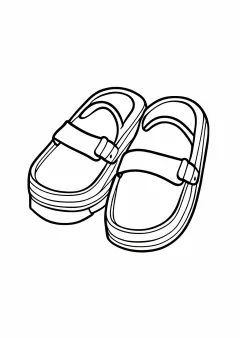 下駄の塗り絵