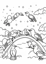 かささぎの橋の塗り絵