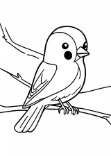 すずめの塗り絵