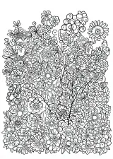 モネ風・花園の塗り絵