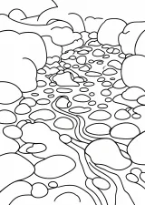 小川の塗り絵