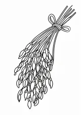 稲穂の塗り絵