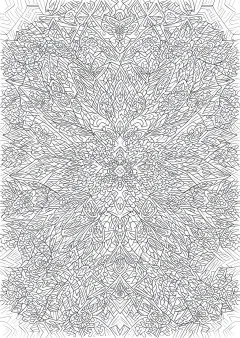 万華鏡模様の塗り絵（大人向け）