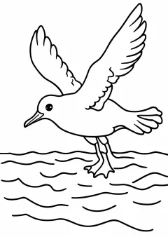 かもめの塗り絵