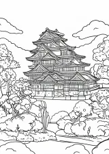 福山城の塗り絵