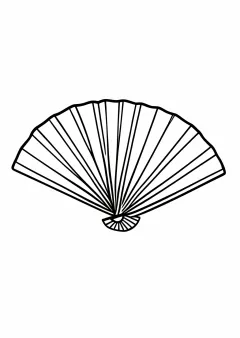 扇子の塗り絵