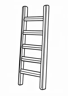 はしごの塗り絵