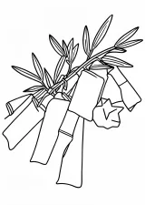 笹飾りの塗り絵（高齢者向け・簡単）