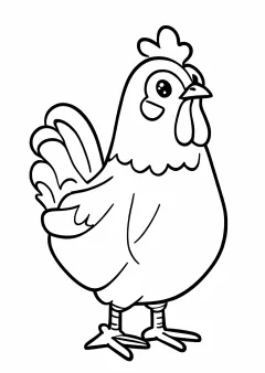 にわとりの塗り絵
