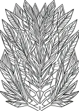 麻の葉文様の塗り絵