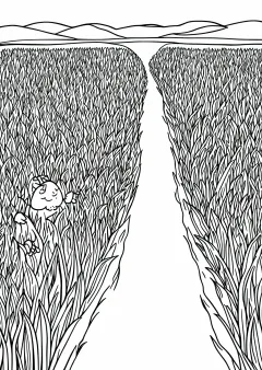 田んぼの塗り絵
