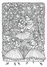 ドガ風・ダンスの塗り絵
