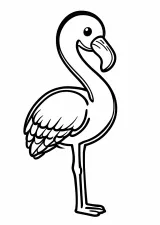 フラミンゴの塗り絵