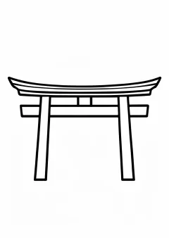 初詣の塗り絵