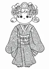 着物の塗り絵