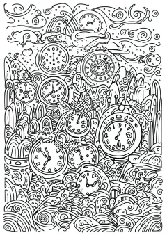 ダリ風の塗り絵