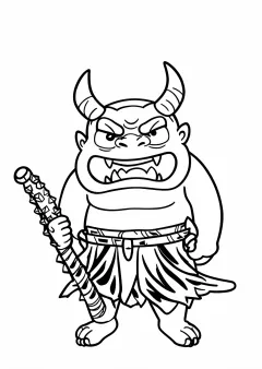 節分・鬼の塗り絵