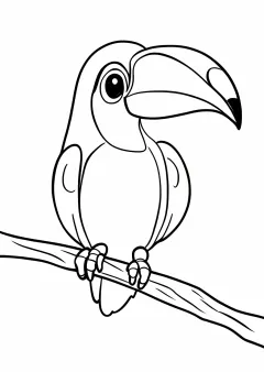 ハシビロコウの塗り絵