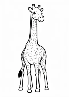 キリンの塗り絵