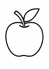 数字ぬりえ・りんご（脳トレ）