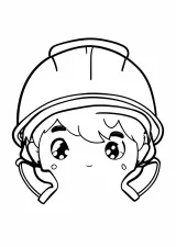 数字ぬりえ・かぶと（脳トレ）