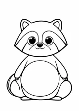 たぬきの塗り絵
