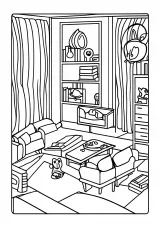 ヴィユアール風・部屋の塗り絵