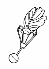 羽根突きの塗り絵