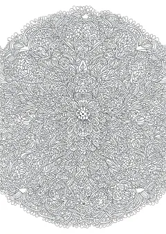 レース模様の塗り絵（大人向け）