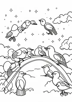 かささぎの橋の塗り絵