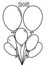 かずあわせ「2+5」の塗り絵