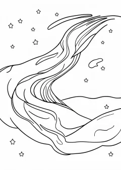 天の川の塗り絵
