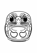 数字ぬりえ・だるま（脳トレ）