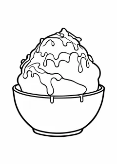 梅雨・かき氷の塗り絵