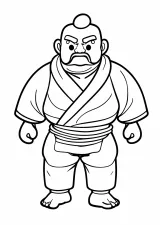 紙相撲の塗り絵